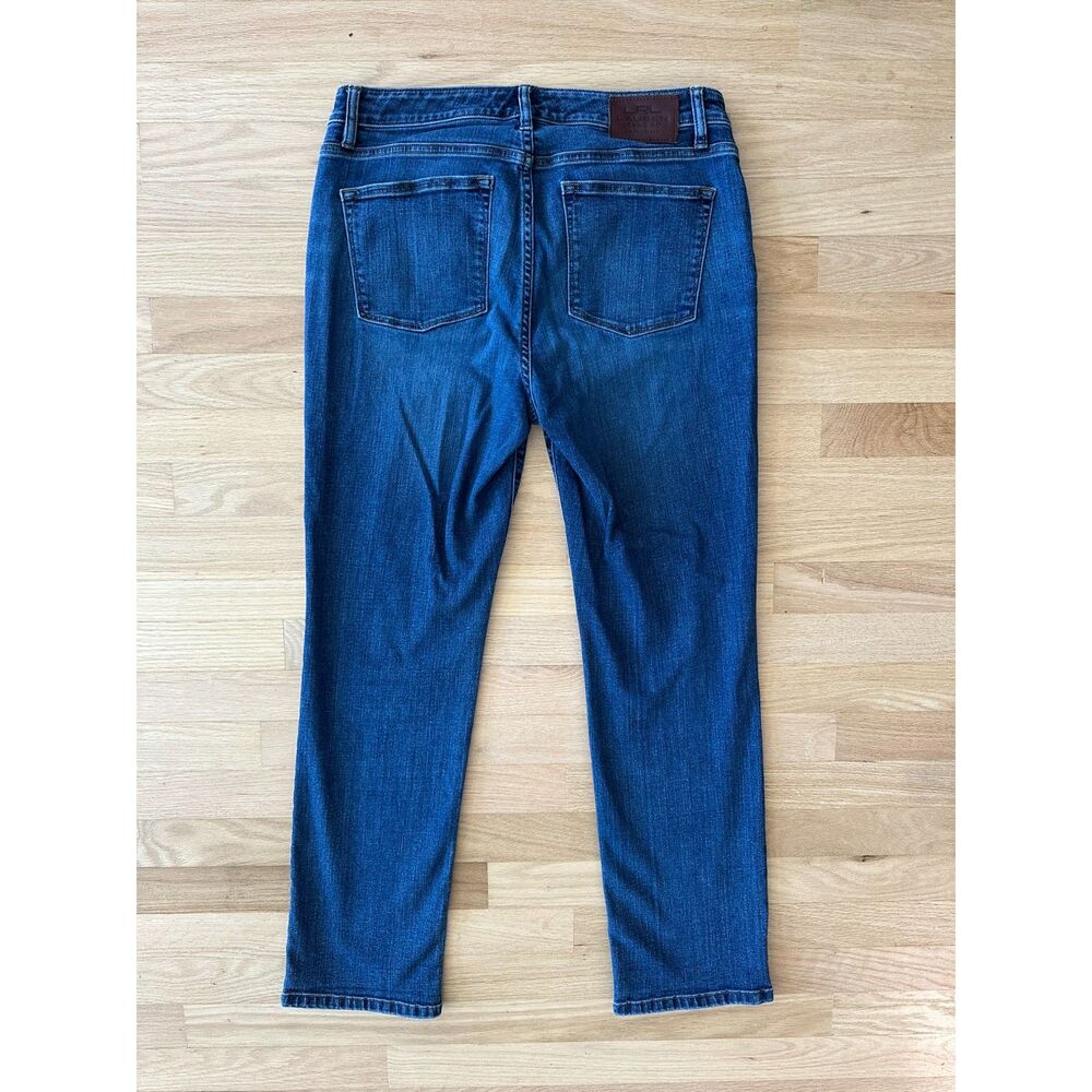 Lauren Ralph Lauren High Rise Straight Leg Jean Pants size 10 Modern Curvy